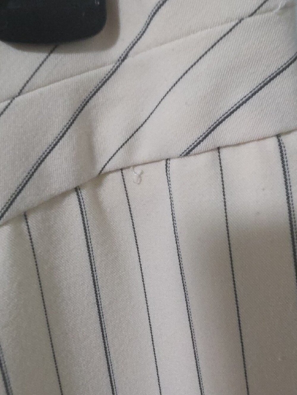 White House Black Market Cream Pinstripe Wide-Leg Dress Pants - Picture 7 of 7